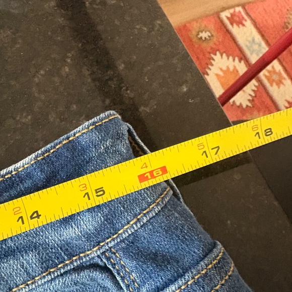 ZARA High Rise Wide Leg Raw Crop - Plaid Detail - Dark Wash Jeans - SZ 0 - Picture 16 of 16